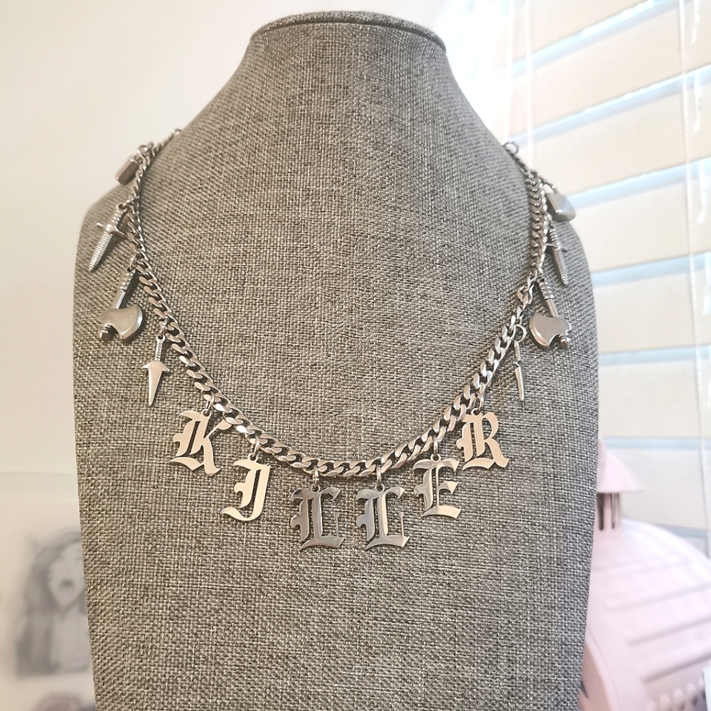 New "Killer" 304 Stainless Steel Axe Kunai Dagger Lock Necklace